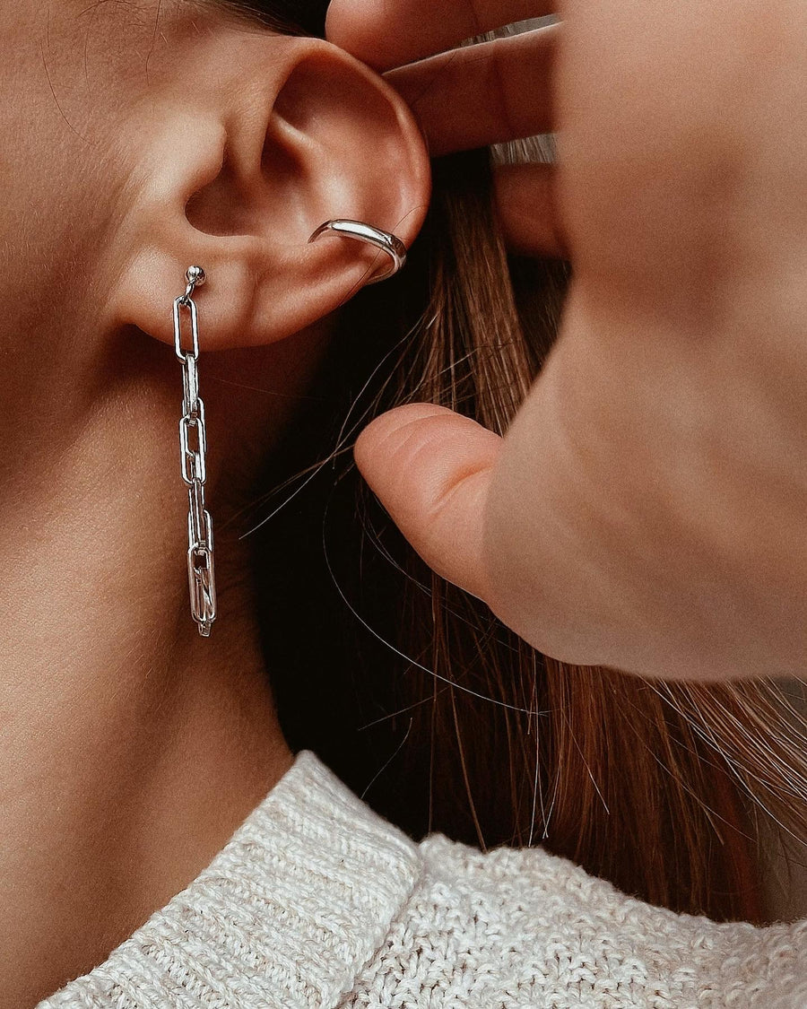 Silver Chains Earrings