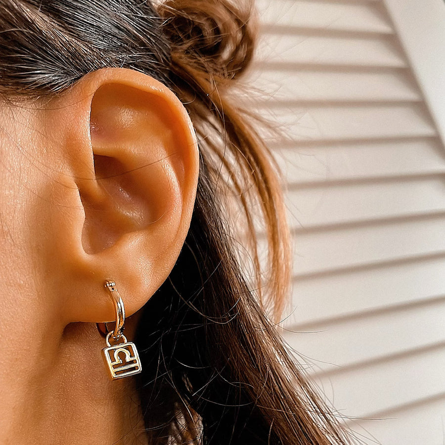 Libra earrings on sale