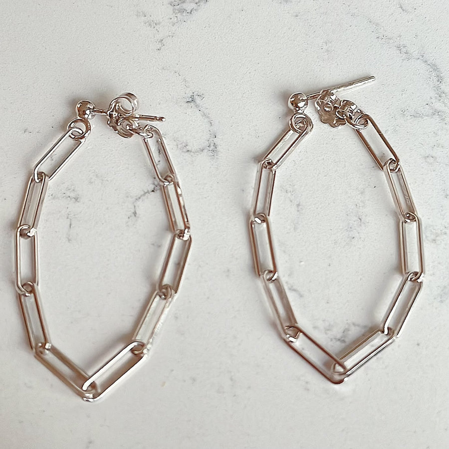 Silver Chains Earrings