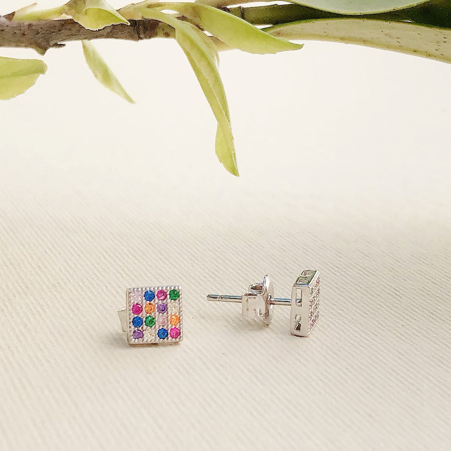 Colorful Cube Earrings